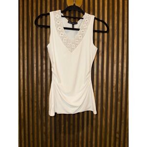 White House Black Market‎ XXS Embellished Sleeveless Top